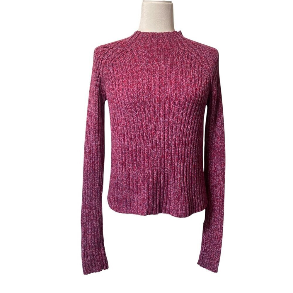 So...GSJC Y2K Ribbed Mock Neck Sweater - Pink Red - Size M - Picture 2 of 7
